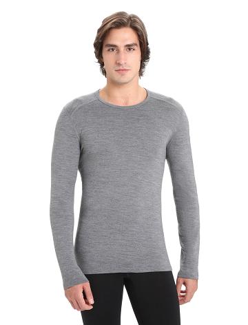 Base Layers Icebreaker Merino 260 Tech Long Sleeve Crewe Thermal Top Homme Grise | FR 1396BEXC